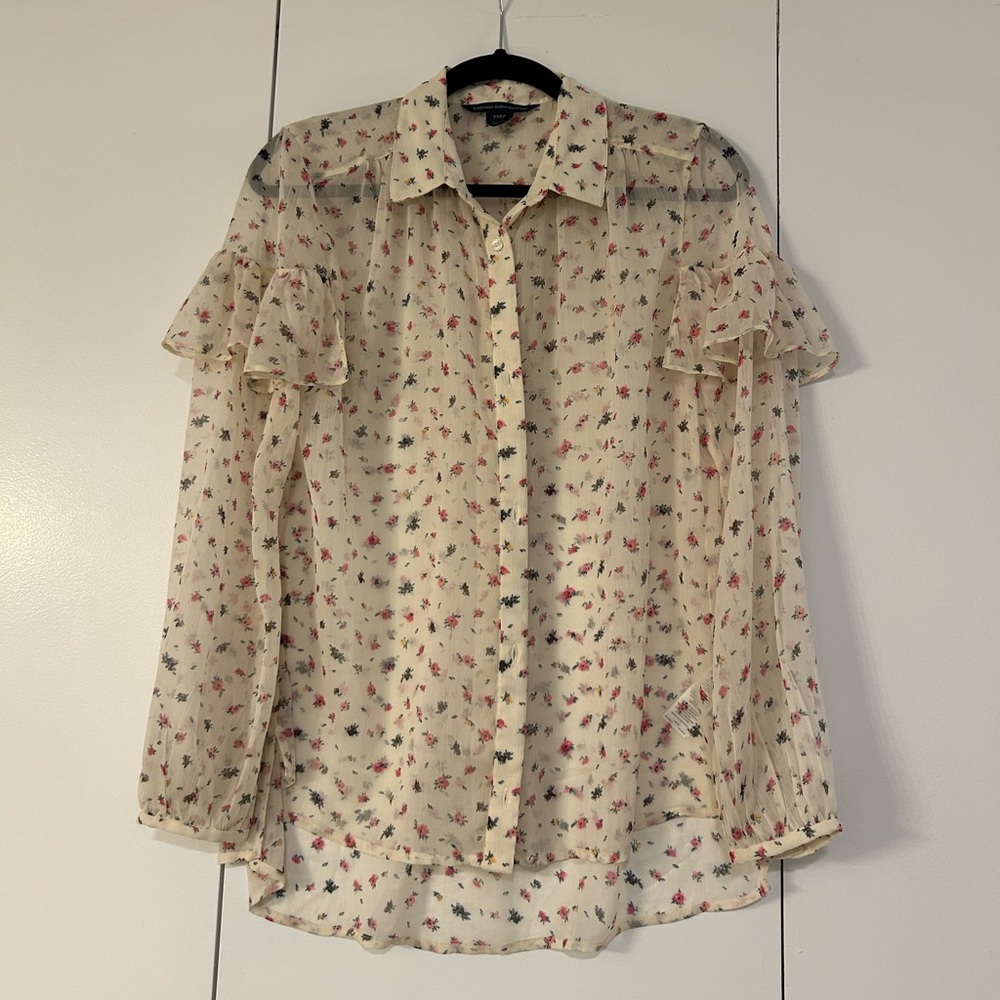 French Connection, floral blouse, size 2